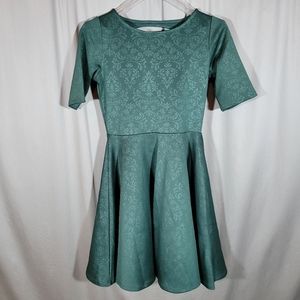 Catch My I Fit & Flare Dark Green Skater Dress, Size Small